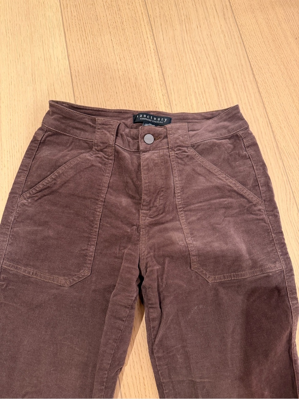 Revolve Santurary Corduroy Bootcut / straight Jeans in Brown - Picture 2 of 8